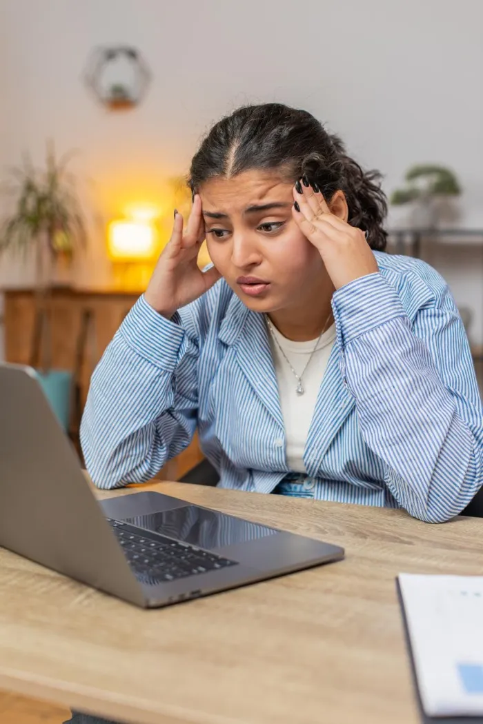 Stressed business owner